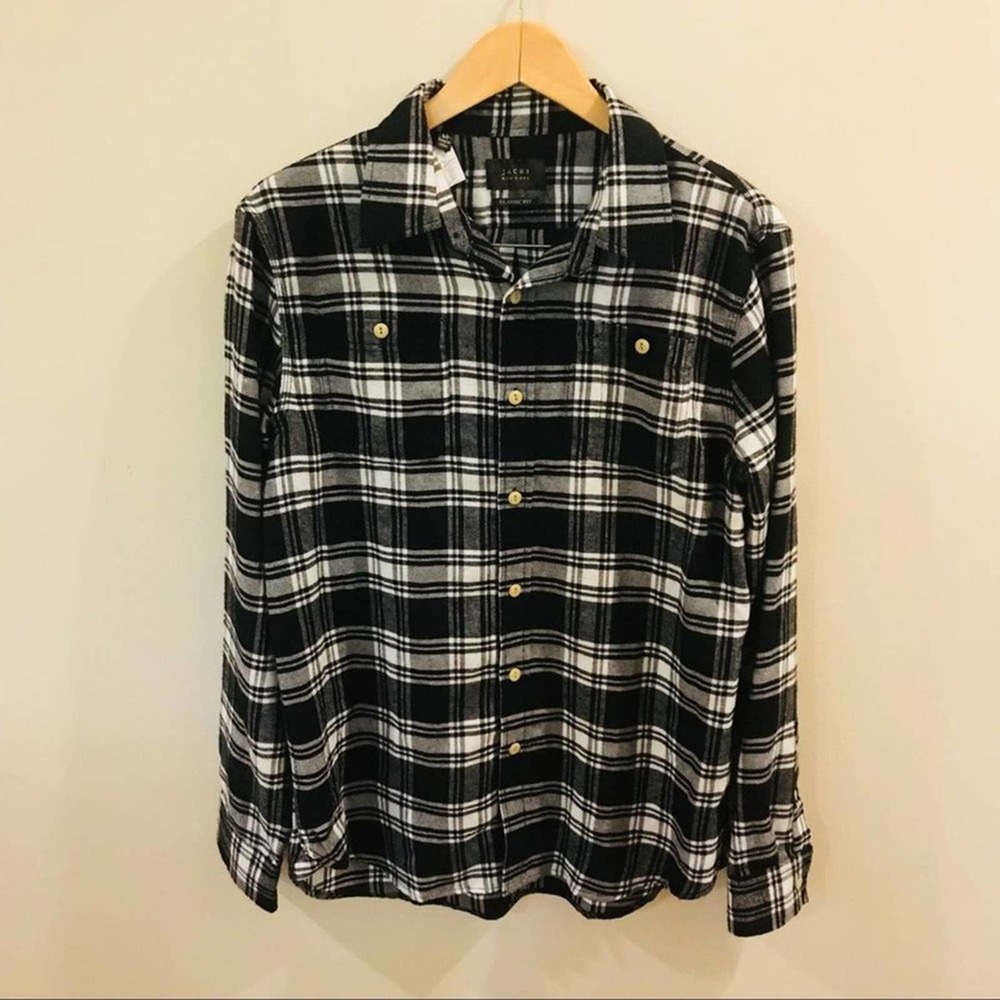 Jachs New York Flannel Black and White Medium - Picture 3 of 8